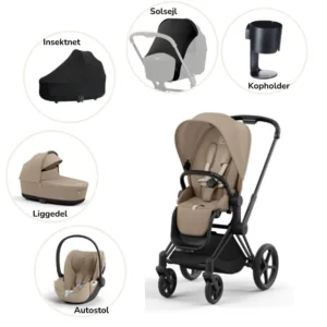 Priam pakke - cozy beige/matt black PLUS