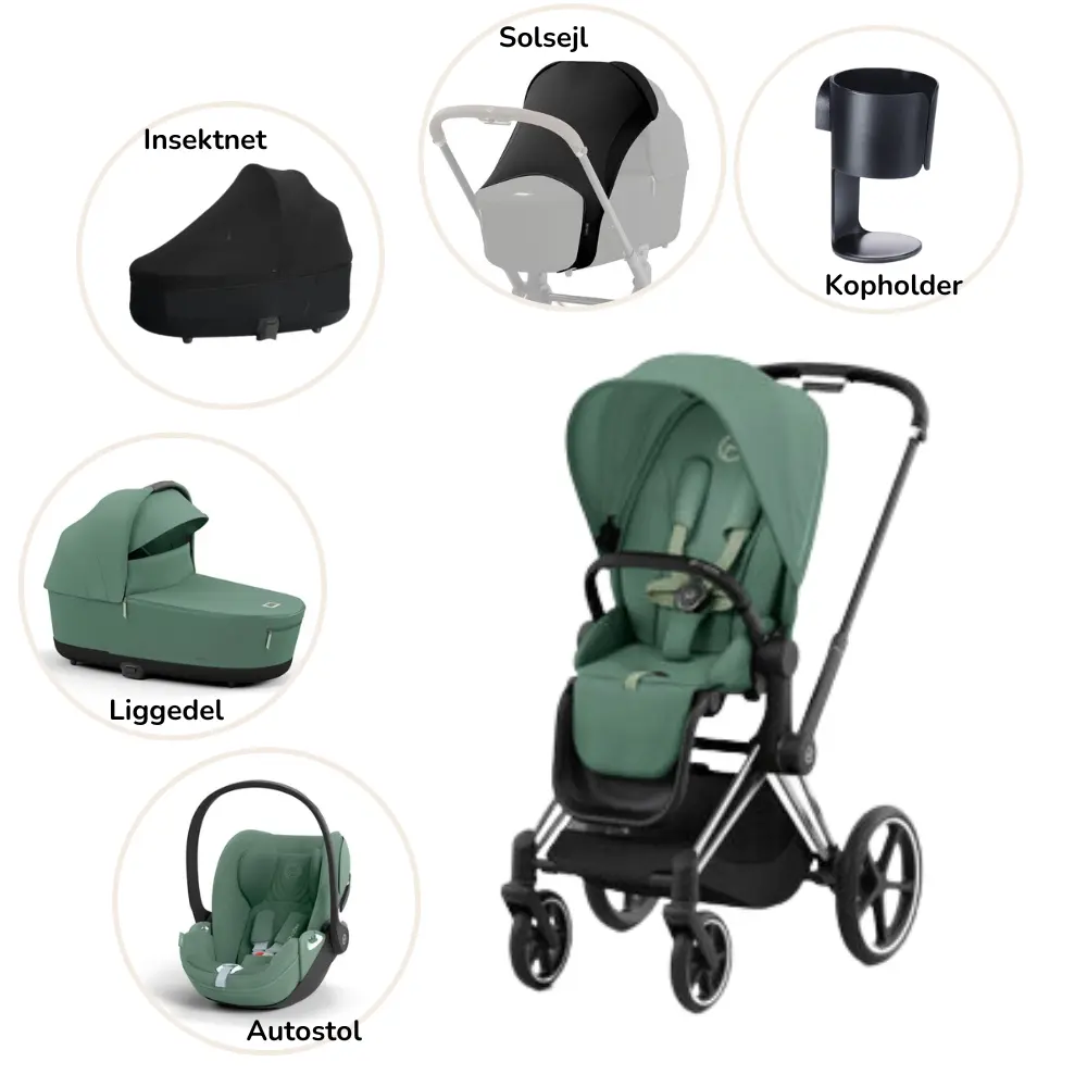 Priam pakke - leaf green/chrome black PLUS Priam pakke - leaf green/chrome black PLUS