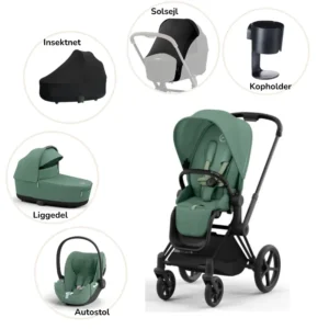 Priam pakke - leaf green/mattblack PLUS
