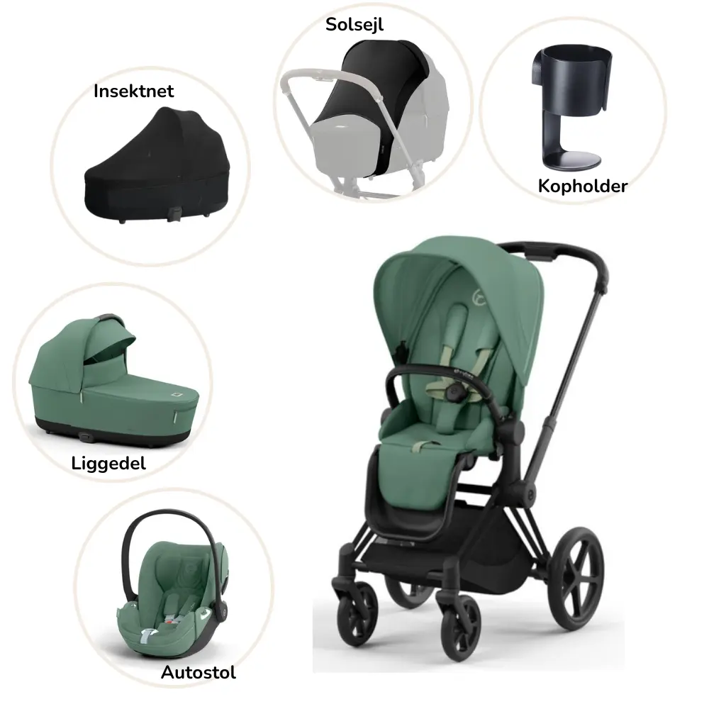 Priam pakke - leaf green/mattblack PLUS Priam pakke - leaf green/mattblack PLUS