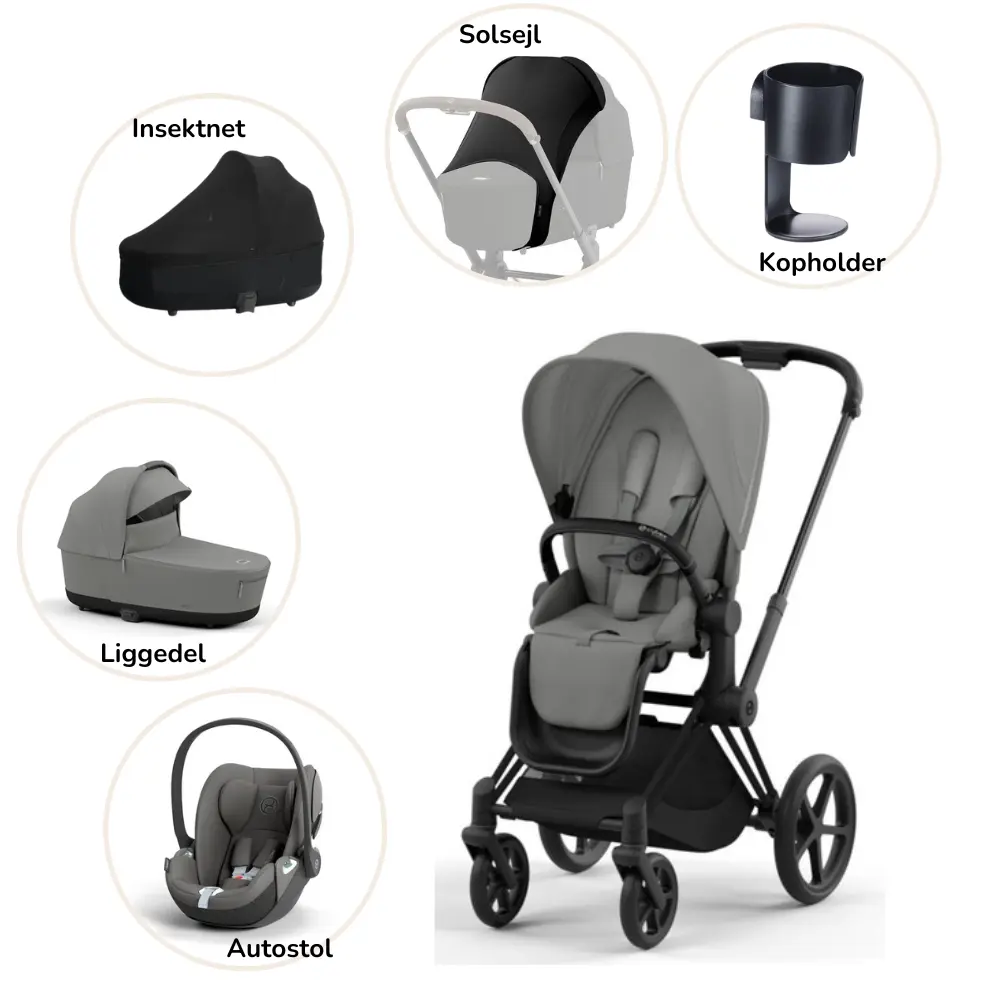 Priam pakke - mirage grey/matt black Priam pakke - mirage grey/matt black