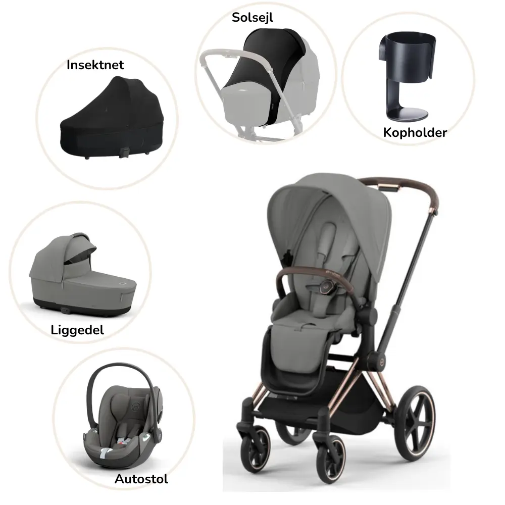 Priam pakke - mirage grey/rosegold Priam pakke - mirage grey/rosegold