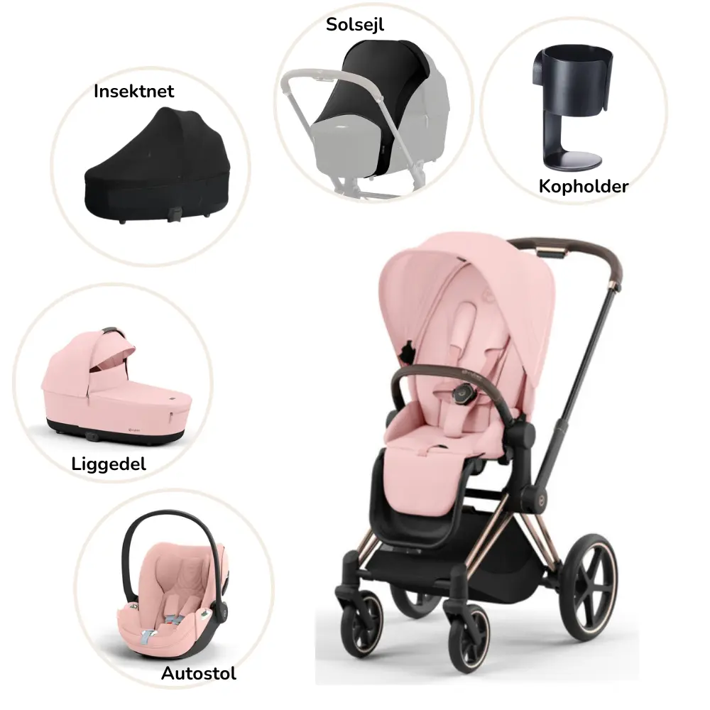 Priam pakke - peach pink/rosegold PLUS Priam pakke - peach pink/rosegold PLUS