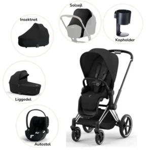 Priam pakke - sepia black/chrome black PLUS