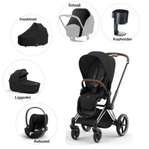 Priam pakke - sepia black/chrome brown