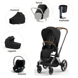Priam pakke - sepia black/chrome brown PLUS