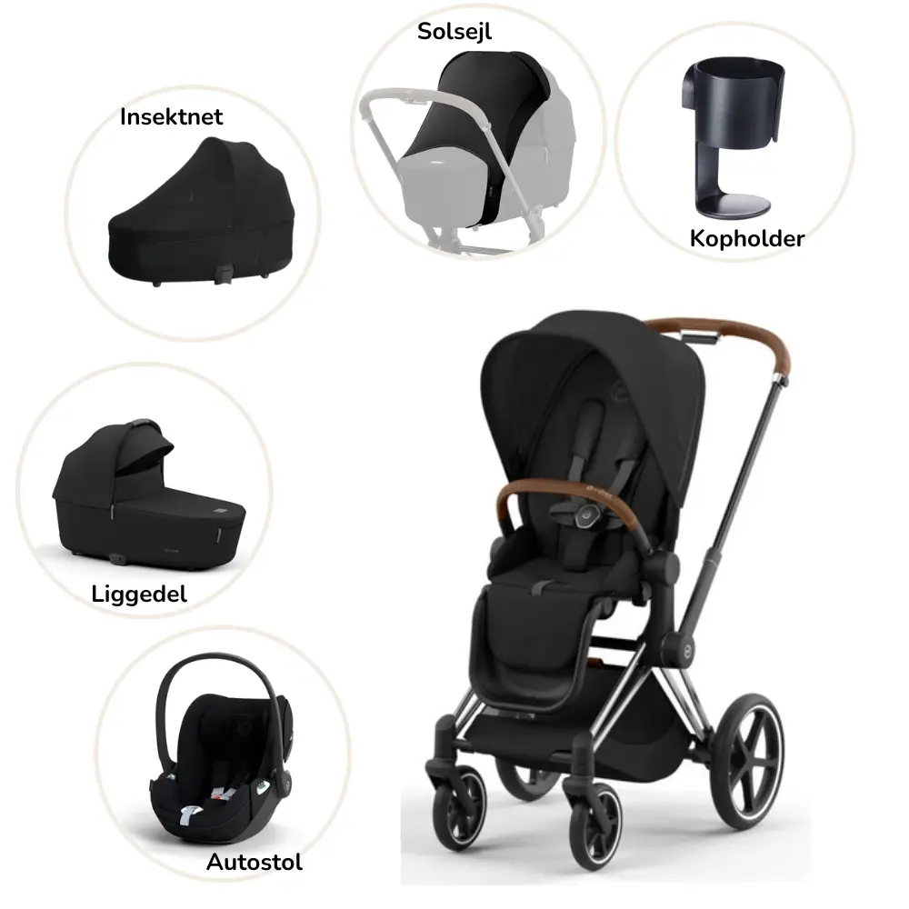 Priam pakke - sepia black/chrome brown PLUS Priam pakke - sepia black/chrome brown PLUS