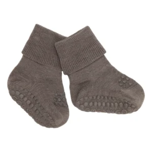Skridsikre Strømper - Merino Uld - Brown melange - 27/30