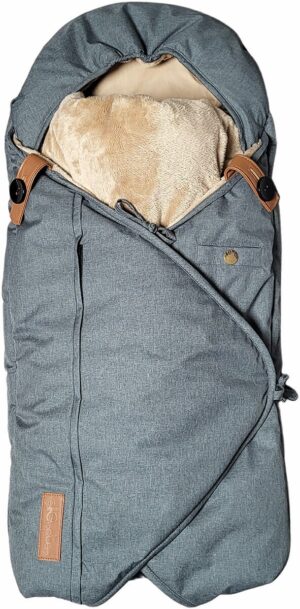 Sleepbag Regular Vinterkørepose, Grey Mélange/Brown