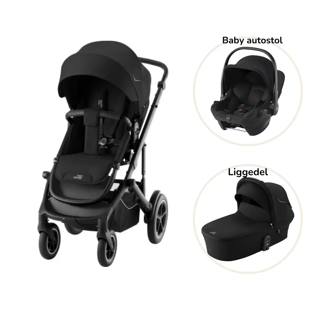 Smile 5Z inkl. liggedel og Baby-Safe Core autostol - space black Smile 5Z inkl. liggedel og Baby-Safe Core autostol - space black