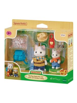 Sylvanian Families Spændende opdagelsessæt -Latte Cat Bror & Baby