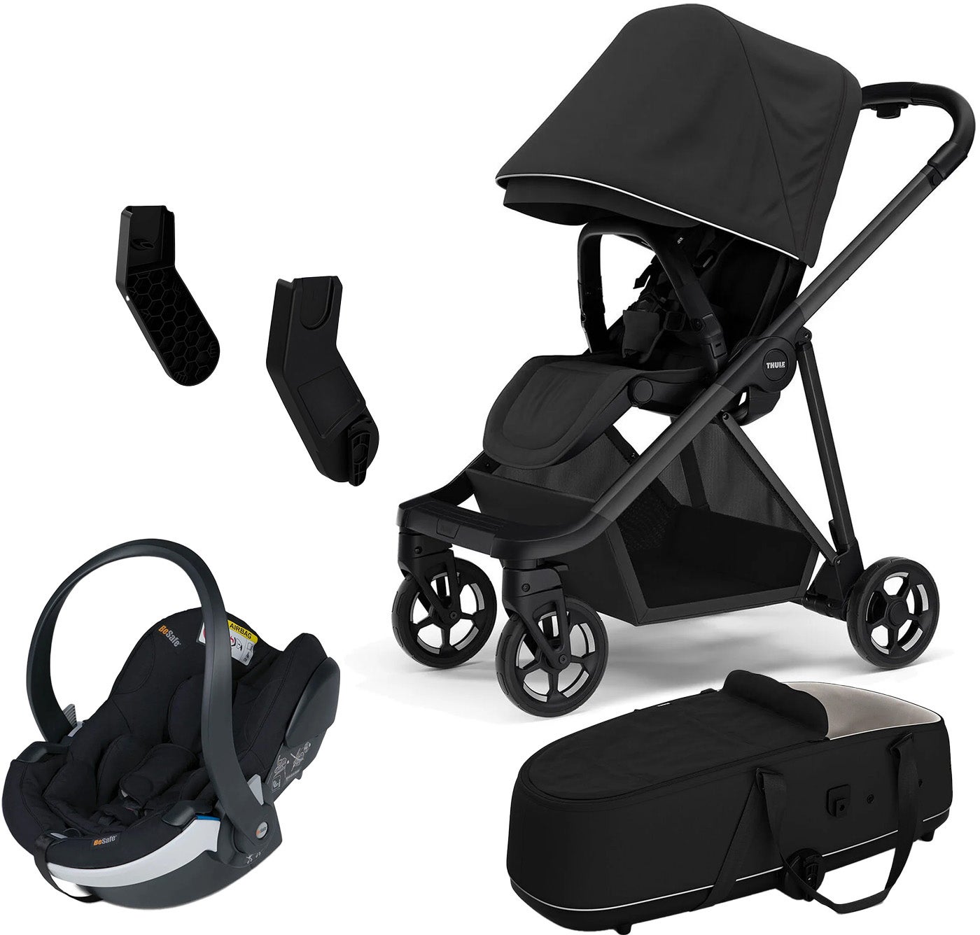Thule Shine Duovogn inkl. BeSafe iZi Go Modular X2, Black/Black Thule Shine Duovogn inkl. BeSafe iZi Go Modular X2, Black/Black