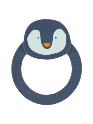 Trixie Baby Natural Rubber Round Teething Ring - Mr. Penguin