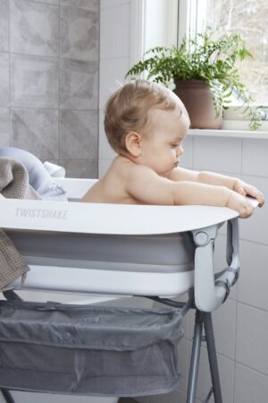 Twistshake Badekar med Pude, Pastel Grey