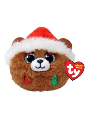 Ty Teeny Puffies Christmas Bear Pudding 10cm