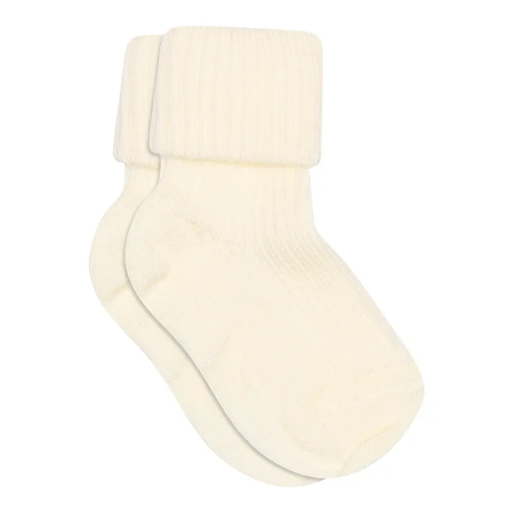 Uld Ankelstrømpe I Rib - Off White 432 - 29/32 Uld Ankelstrømpe I Rib - Off White 432 - 29/32