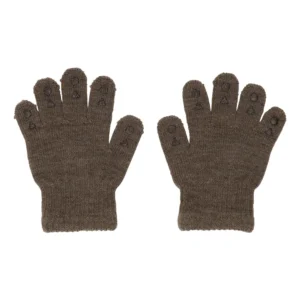 Uld Fingervanter - BROWN MELA - 1-2 ÅR