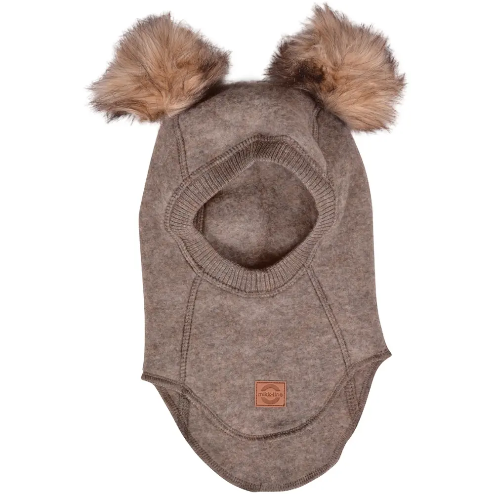 Uld elefanthue med pom pom - Melange Denver - 74/80 Uld elefanthue med pom pom - Melange Denver - 74/80