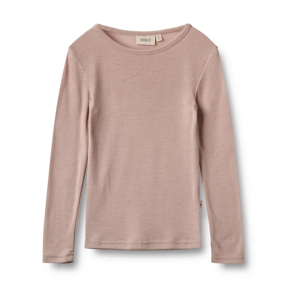 Uld t-shirt ls Alfie - Dry Rose - 92 Uld t-shirt ls Alfie - Dry Rose - 92