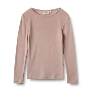 Uld t-shirt ls Alfie - Dry Rose - 92